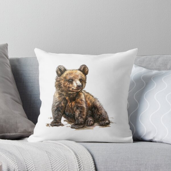 Item preview, Bear Cub | Cute Woodland Animal Watercolor Art designed and sold by Mandayartstudio.