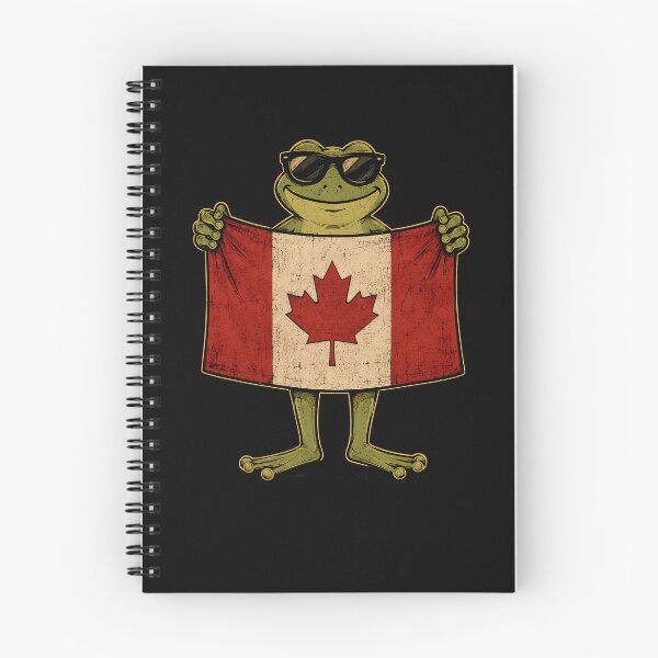 Item preview, Cool Retro Frog Holding Canadian Flag  designed and sold by Moizento.