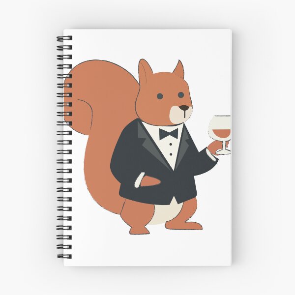 Item preview, Classy Gentleman Squirrel in Tuxedo with Wine Glass designed and sold by TatinkaArtskill.