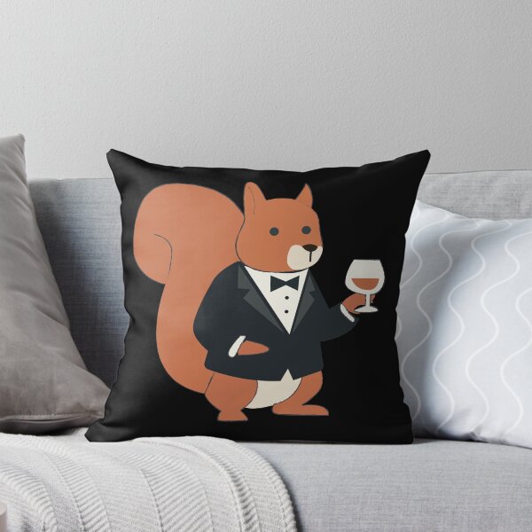 Item preview, Classy Gentleman Squirrel in Tuxedo with Wine Glass designed and sold by TatinkaArtskill.