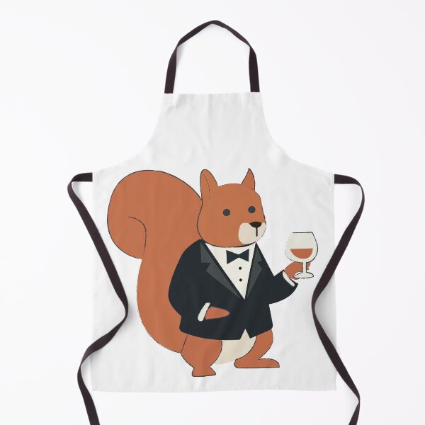 Item preview, Classy Gentleman Squirrel in Tuxedo with Wine Glass designed and sold by TatinkaArtskill.
