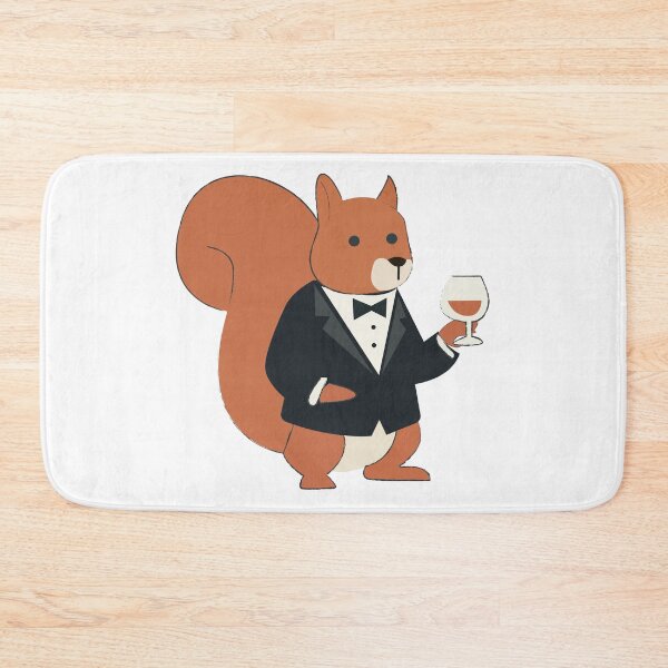 Item preview, Classy Gentleman Squirrel in Tuxedo with Wine Glass designed and sold by TatinkaArtskill.