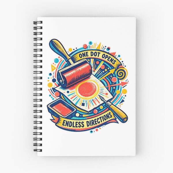 Item preview, International Dot Day September 15 – One Dot Opens Modern Linocut designed and sold by Jaani-T.