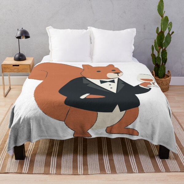 Item preview, Classy Gentleman Squirrel in Tuxedo with Wine Glass designed and sold by TatinkaArtskill.