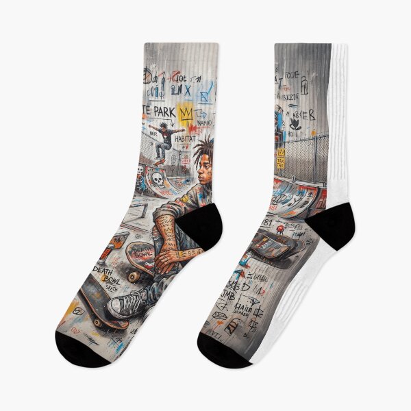 Item preview, Skateboarder Pop Art Portrait At The Skate Park designed and sold by Home Decor Art.
