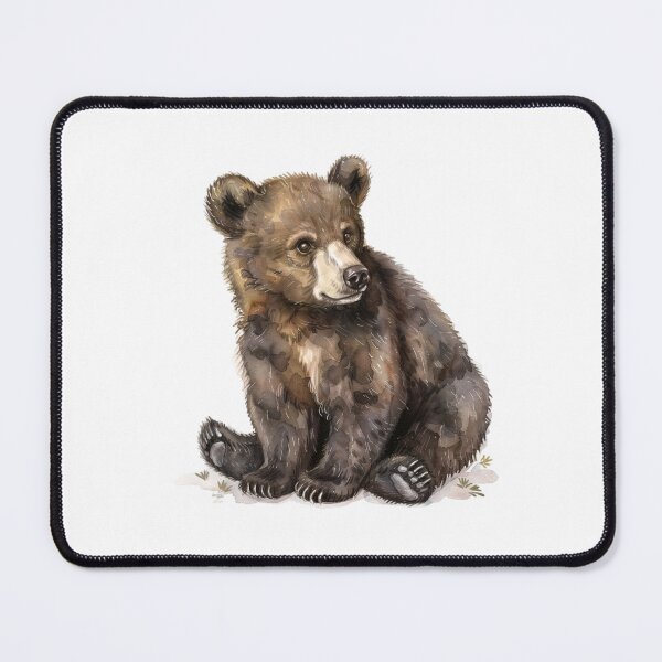 Item preview, Bear Cub | Cute Woodland Animal Watercolor Art designed and sold by Mandayartstudio.