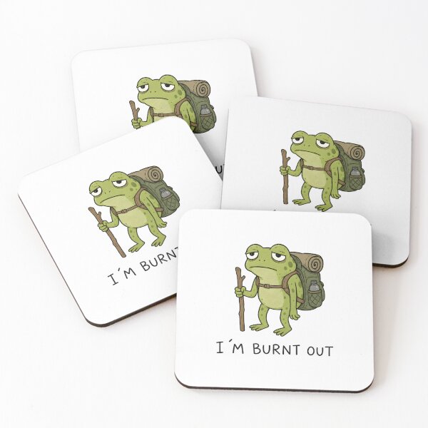 Item preview, Funny Burnt Out Frog Hiking Backpack Outdoor Adventure Humor designed and sold by LinaDesign Store.