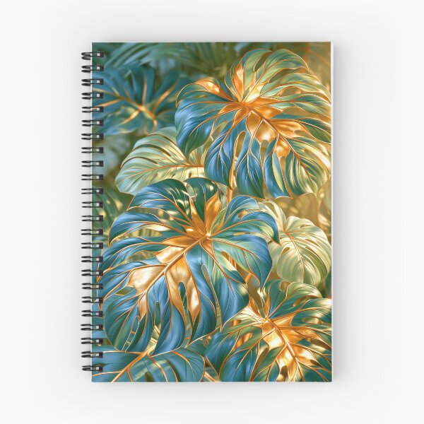 Item preview, Monstera Leaves in Blue and Green designed and sold by MargaretWiktor.