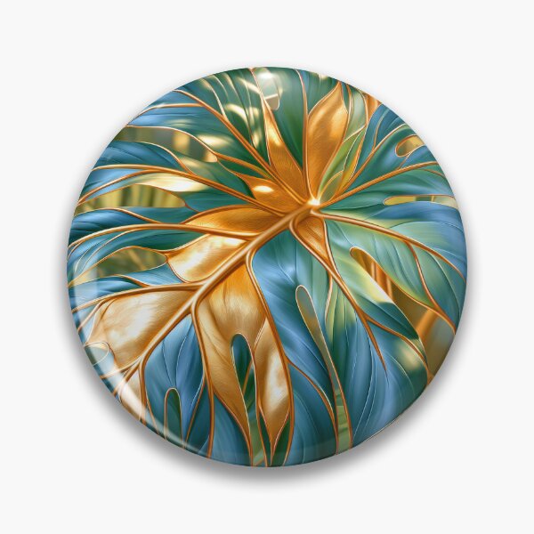Item preview, Monstera Leaves in Blue and Green designed and sold by MargaretWiktor.
