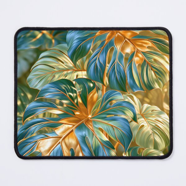 Item preview, Monstera Leaves in Blue and Green designed and sold by MargaretWiktor.