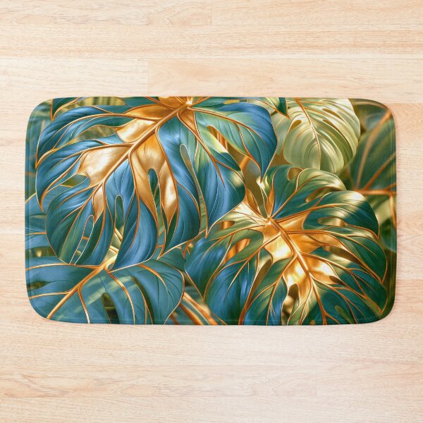 Item preview, Monstera Leaves in Blue and Green designed and sold by MargaretWiktor.