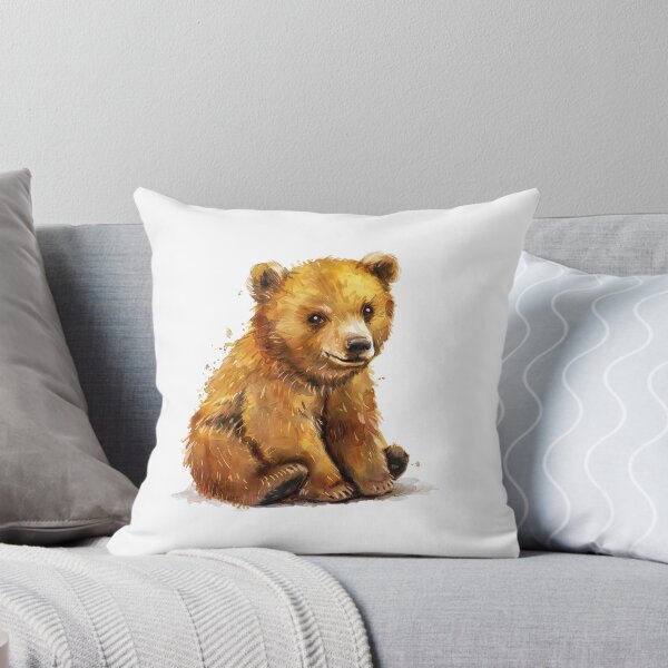 Item preview, Bear Cub | Cute Woodland Animal Watercolor Art designed and sold by Mandayartstudio.