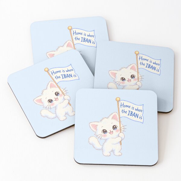 Item preview, Home Is Where the IBAN Is – Cute Fintech Cat designed and sold by Nerd Romance Café.