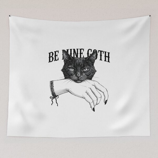 Item preview, Be Mine Goth Black Cat Bites Hand designed and sold by OH-MY-GOTH.