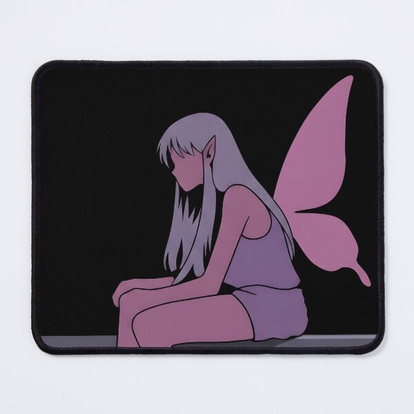 Item preview, Melancholic goth fairy with pink wings designed and sold by OH-MY-GOTH.