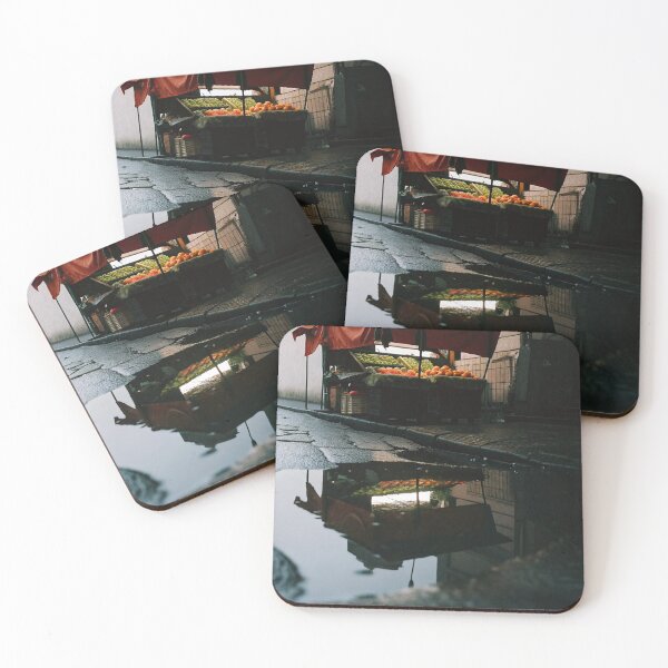 Item preview, Rainy Street Market Reflection designed and sold by dartoffofo⭐⭐⭐⭐⭐.