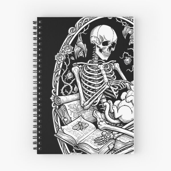 Item preview, Skeleton and Cat Gentle Touch Dark Romance designed and sold by OH-MY-GOTH.