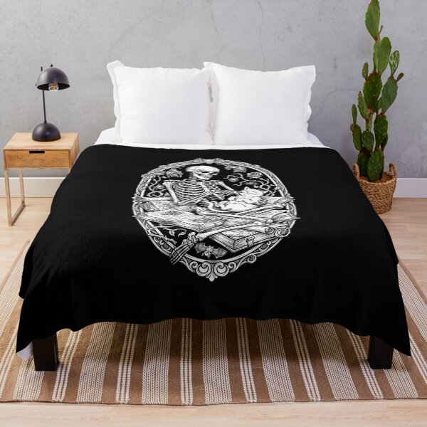 Item preview, Skeleton and Cat Gentle Touch Dark Romance designed and sold by OH-MY-GOTH.
