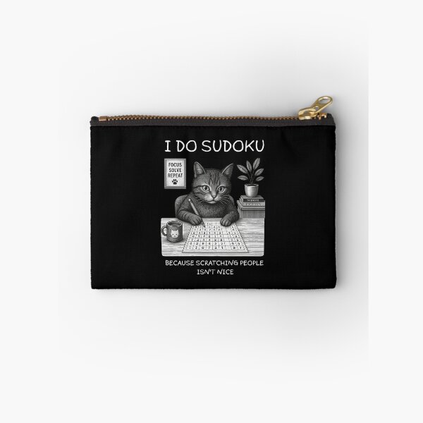 Item preview, Cat Solving Sudoku Puzzle | Focus Solve Repeat Vintage Kitten Art designed and sold by UnitedWeWear.
