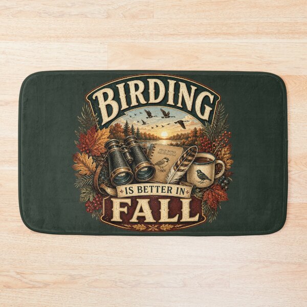 Item preview, Birding Is Better in Fall – Autumn Birdwatcher Design designed and sold by astersgraphics.