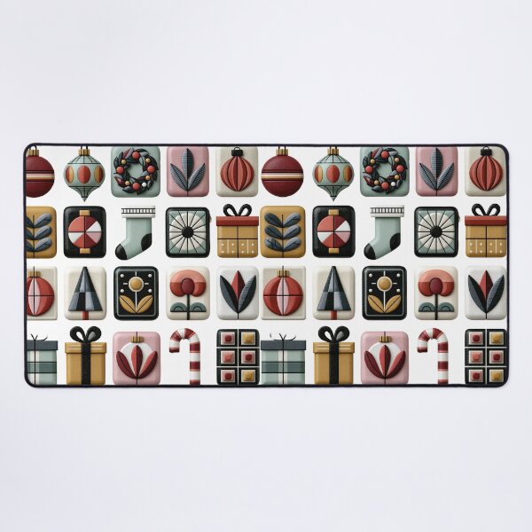 Item preview, Mid Century Modern 3D Christmas Icon Grid designed and sold by colorful-white.
