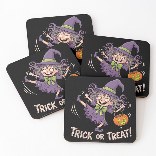 Item preview, Trick Or Treat Cute Witch Girl Halloween Jack-o-Lantern designed and sold by Sekla-Studio.