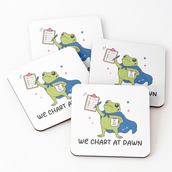 Item preview, ​We Chart At Dawn - Funny Super Nurse Frog designed and sold by fildstudio.