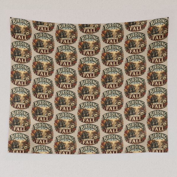 Item preview, Birding Is Better in Fall – Autumn Birdwatcher Design designed and sold by astersgraphics.