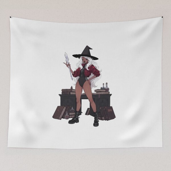 Item preview, Witch with magic crystal staff designed and sold by OH-MY-GOTH.