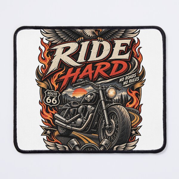 Item preview, Ride Hard Motorcycle Freedom Vintage Biker Route 66 Road Trip designed and sold by RobertArt08.