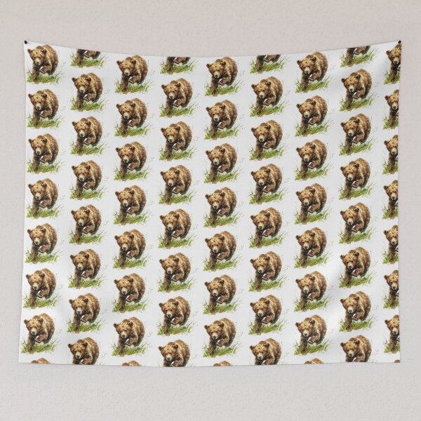 Item preview, Bear Cub | Cute Woodland Animal Watercolor Art designed and sold by Mandayartstudio.
