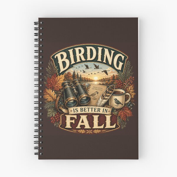 Item preview, Birding Is Better in Fall – Autumn Birdwatcher Design designed and sold by astersgraphics.