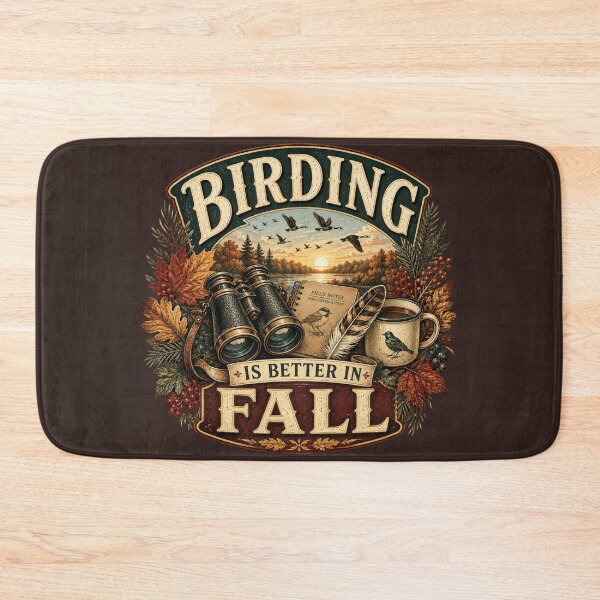 Item preview, Birding Is Better in Fall – Autumn Birdwatcher Design designed and sold by astersgraphics.
