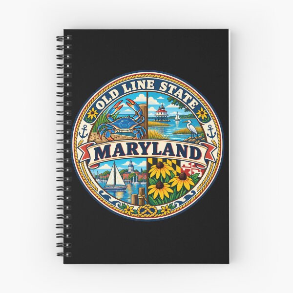 Item preview, Maryland Old Line State Vintage Chesapeake Coastal Badge designed and sold by DreamLayerStudio.