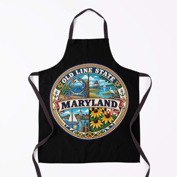 Item preview, Maryland Old Line State Vintage Chesapeake Coastal Badge designed and sold by DreamLayerStudio.