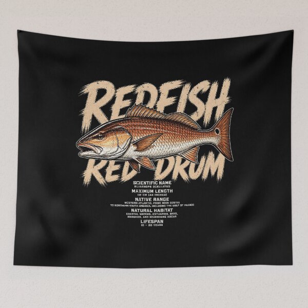 Item preview, Vintage Redfish Red Drum Illustration designed and sold by rafaeltto.