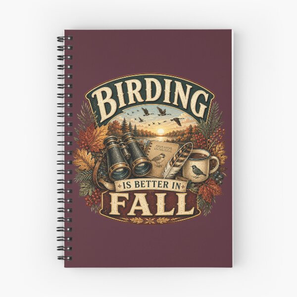Item preview, Birding Is Better in Fall – Autumn Birdwatcher Design designed and sold by astersgraphics.