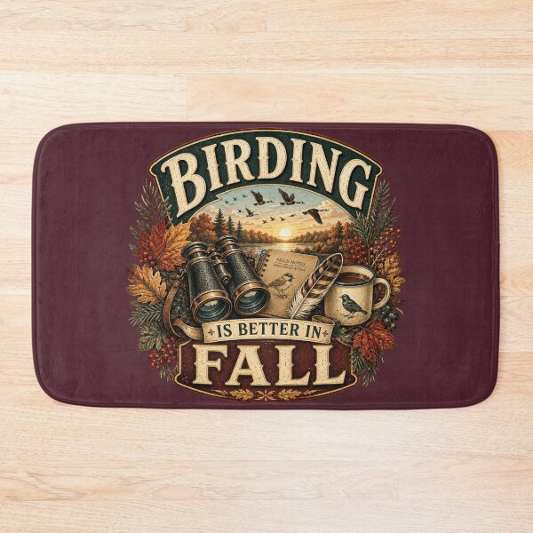 Item preview, Birding Is Better in Fall – Autumn Birdwatcher Design designed and sold by astersgraphics.