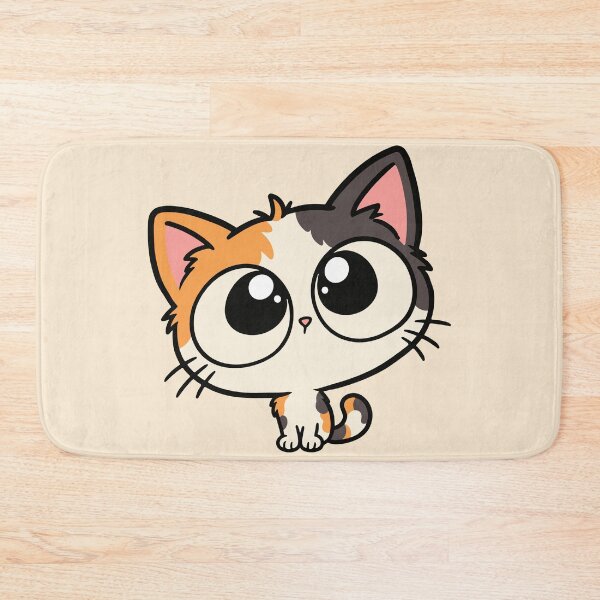 Item preview, Kawaii Calico Cat with Big Eyes – Cute and Adorable Cat designed and sold by MewMade.