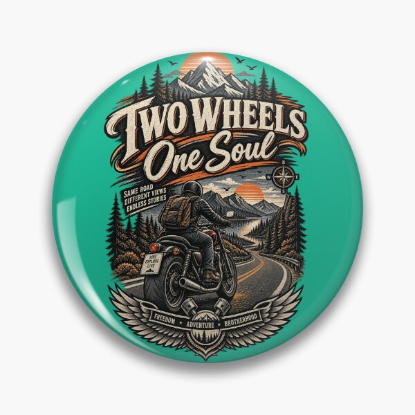 Item preview, wo Wheels One Soul Motorcycle Road Trip Vintage Biker Adventure designed and sold by RobertArt08.