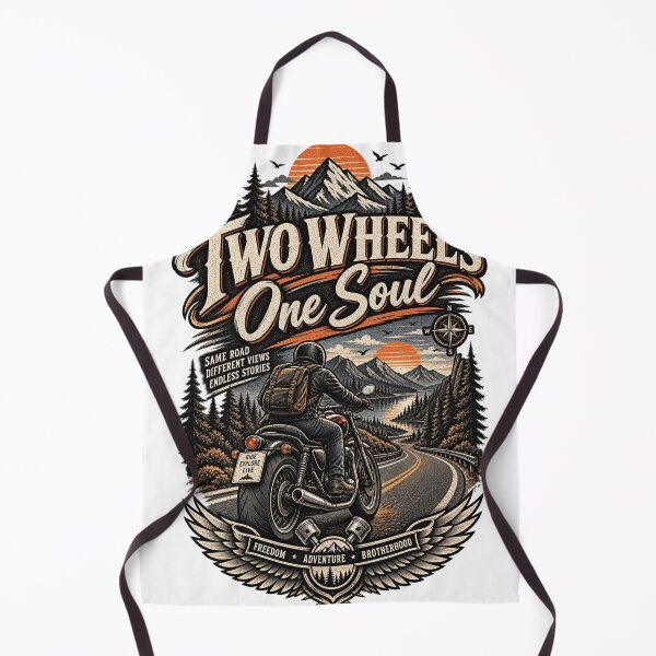 Item preview, wo Wheels One Soul Motorcycle Road Trip Vintage Biker Adventure designed and sold by RobertArt08.