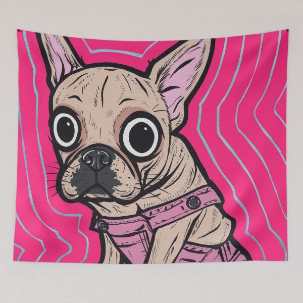 Item preview, French Bulldog Pink Overalls designed and sold by turddemon.