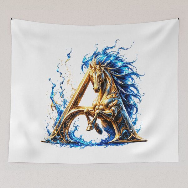 Item preview, Moonhoof Tideguard The Horse-Cancer Zodiac Letter A designed and sold by BlissBlvdShop.