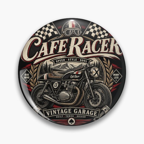 Item preview, Cafe Racer Vintage Motorcycle Garage Racing Retro Biker Design   designed and sold by RobertArt08.