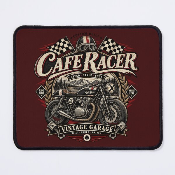 Item preview, Cafe Racer Vintage Motorcycle Garage Racing Retro Biker Design designed and sold by RobertArt08.