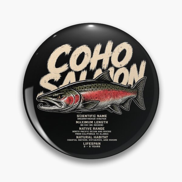 Item preview, Coho Salmon Vintage Illustration for Nature Lovers designed and sold by rafaeltto.