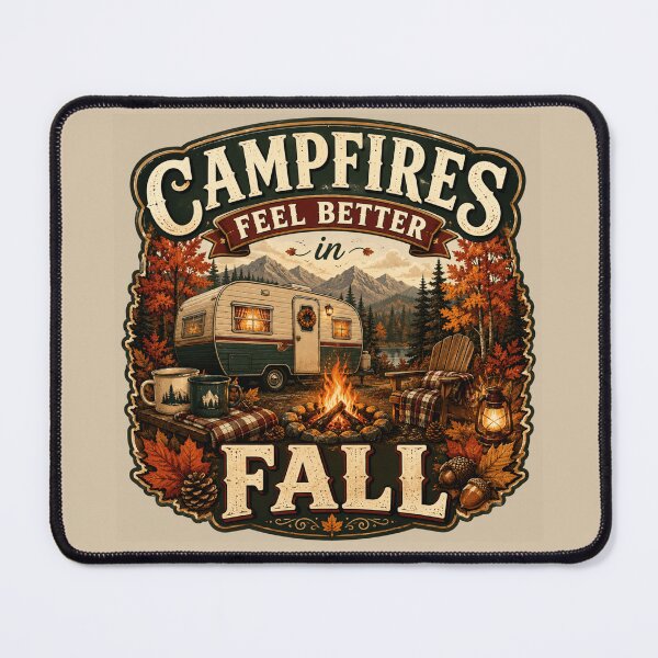 Item preview, Campfires Feel Better in Fall – Autumn Camping RV Design designed and sold by astersgraphics.