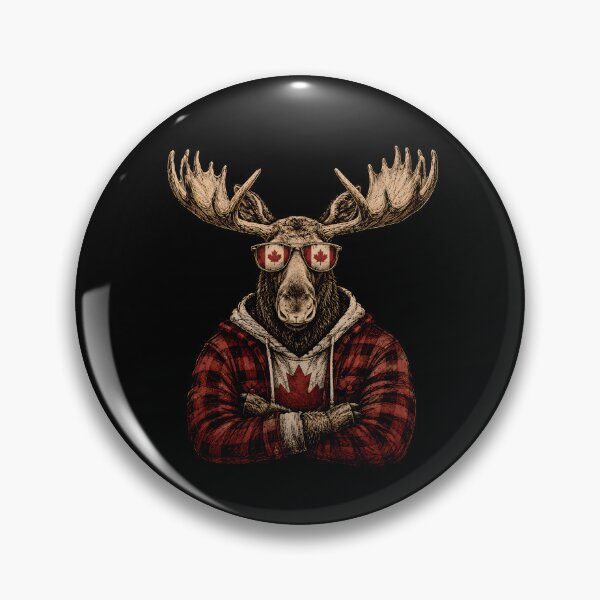 Item preview, Canadian Moose Retro Plaid Maple Leaf designed and sold by Moizento.