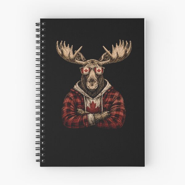 Item preview, Canadian Moose Retro Plaid Maple Leaf designed and sold by Moizento.