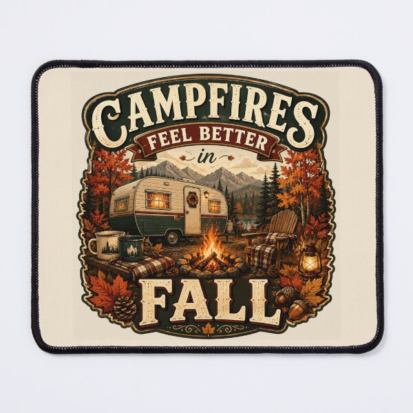 Item preview, Campfires Feel Better in Fall – Autumn Camping RV Design designed and sold by astersgraphics.